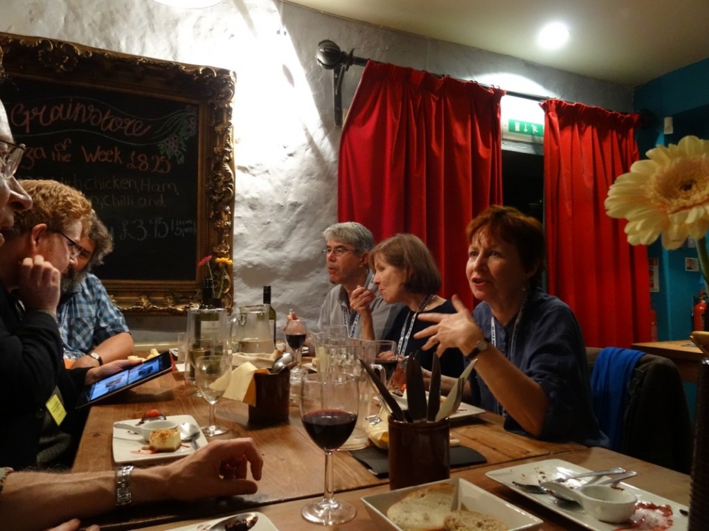Dan Franklin and Posy Simmonds seemed to enjoy the desserts